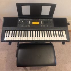Yamaha Keyboard PSR E343 with storage bench