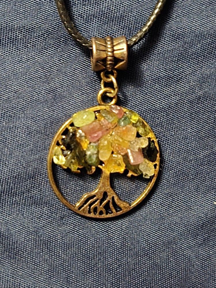 7 CHAKRA TREE OF LIFE Pendant Necklace