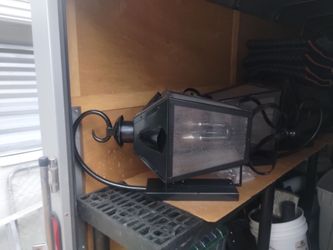 Large Brass Black LED light's