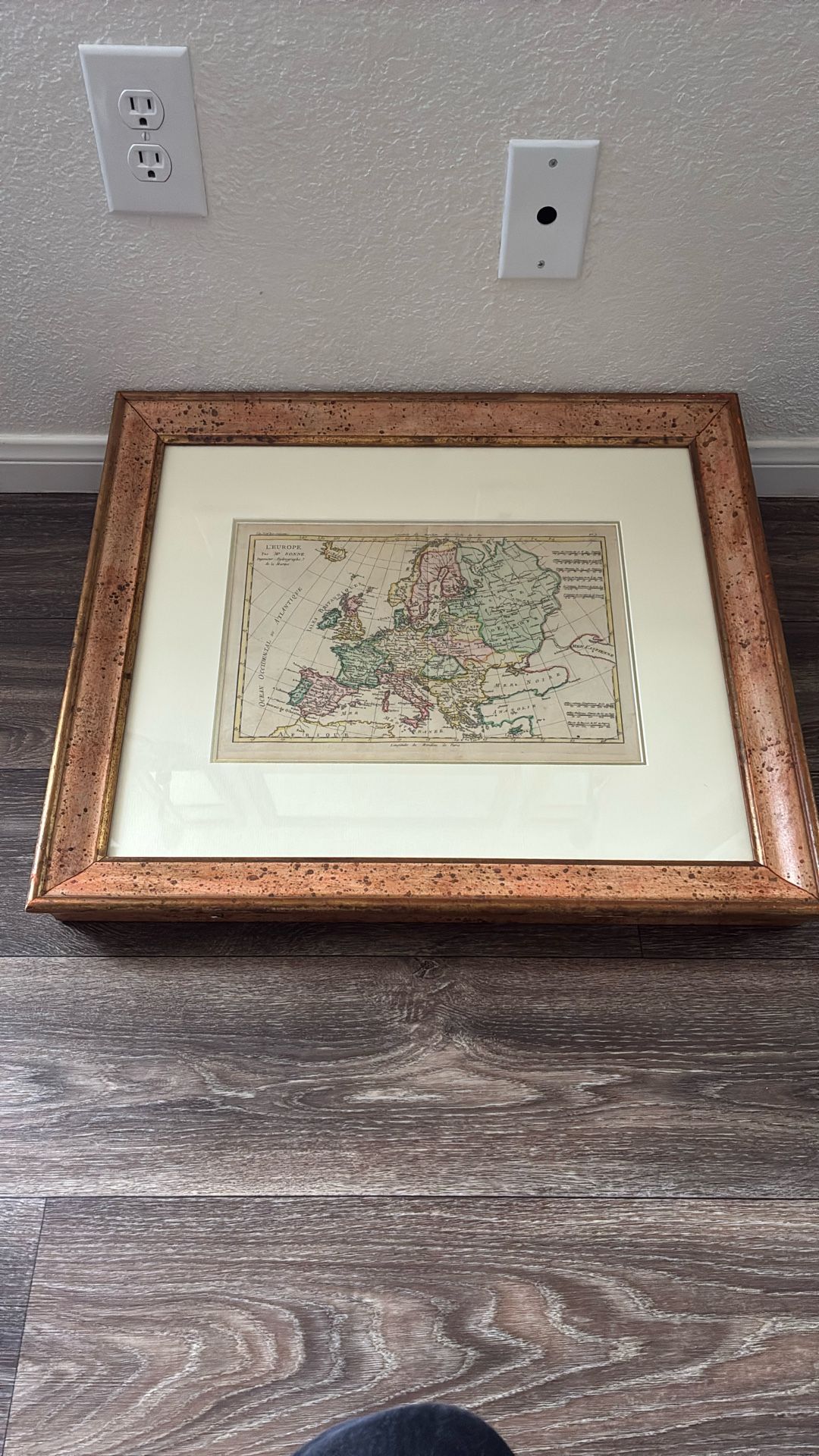 Antique Vintage 1770s Bonne Europe Hand Colored Map Britain Italy Germany Spain 250 Years Old
