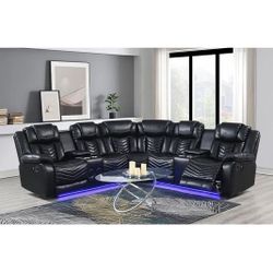 LED Sectional Recliner 