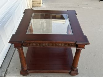 Super Large Hard Wood End Table