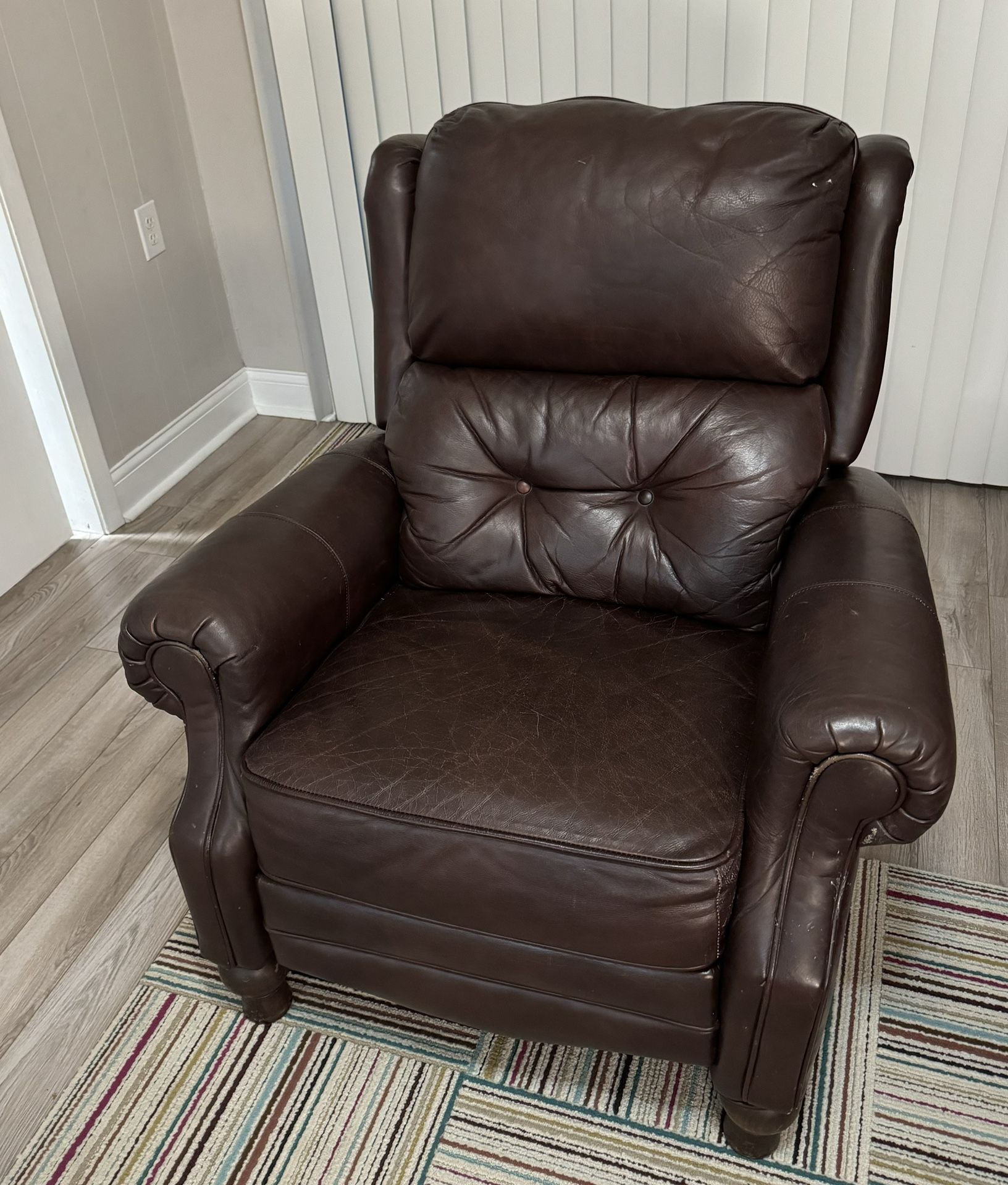 Lane Brown Leather Recliner