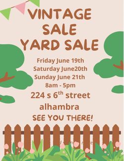 Yard sale vintage sale