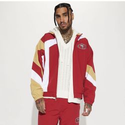 NFL, Men’s San Francisco 49ers, Full Zip Windbreaker, Jacket, Size XL, New With Tags, Great Gift 🎁 