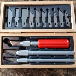
VINTAGE X-ACTO BASIC KNIFE SET

The Vintage X-Acto Basic Knife Set is a collection of classic X-Acto knives made in the United States. These vintage 
