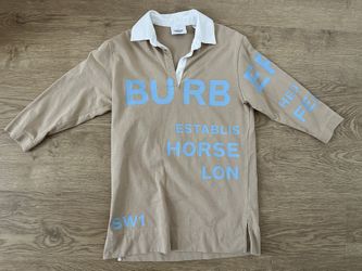 Authentic Burberry Girls' Jessy Horseferry Print Cotton Dress Long Tee T-shirt
