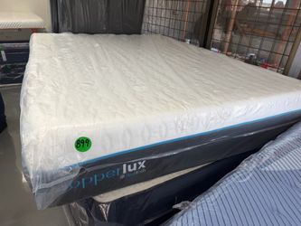 QUEEN SIZE BEDTECH COPPER LUX MATTRESS & BOX SPRING BED SET
