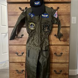 Fighter Jet Jumpsuit Boys Costume Size Medium 