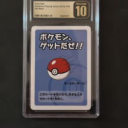 CGC Pristine 10 Pokemon Poke Ball 2019 Old Maid Playing Card Japanese
