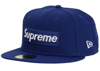 SUPREME X MLB BOX LOGO NEW ERA ROYAL LA DODGERS CAP 7 1/4 & 7 1/8