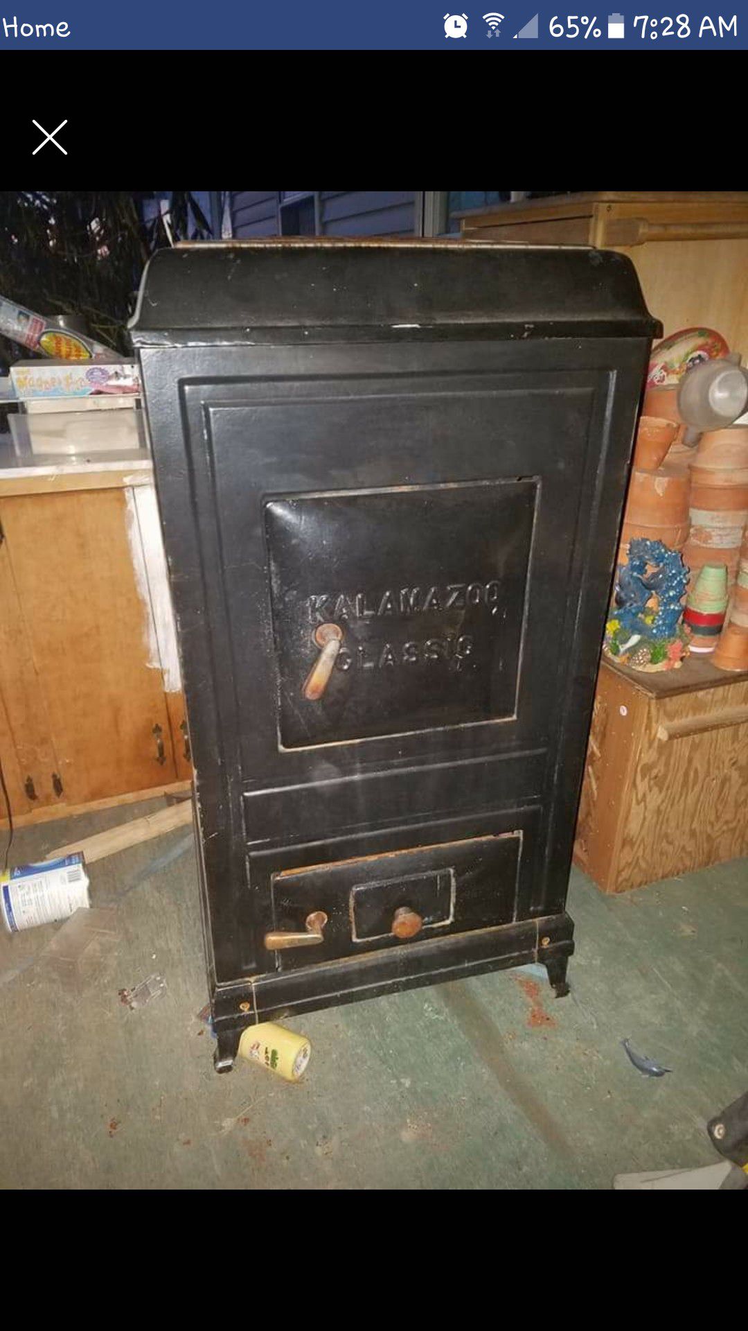 Vintage Kalamazoo wood stove,