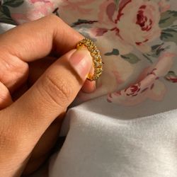 14k Gold Cuban Link Ring SIZE: 7