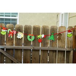 Christmas Grinch banner for decor