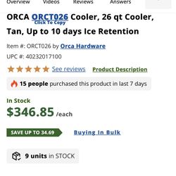 Orca Cooler Outdoor Indoor 