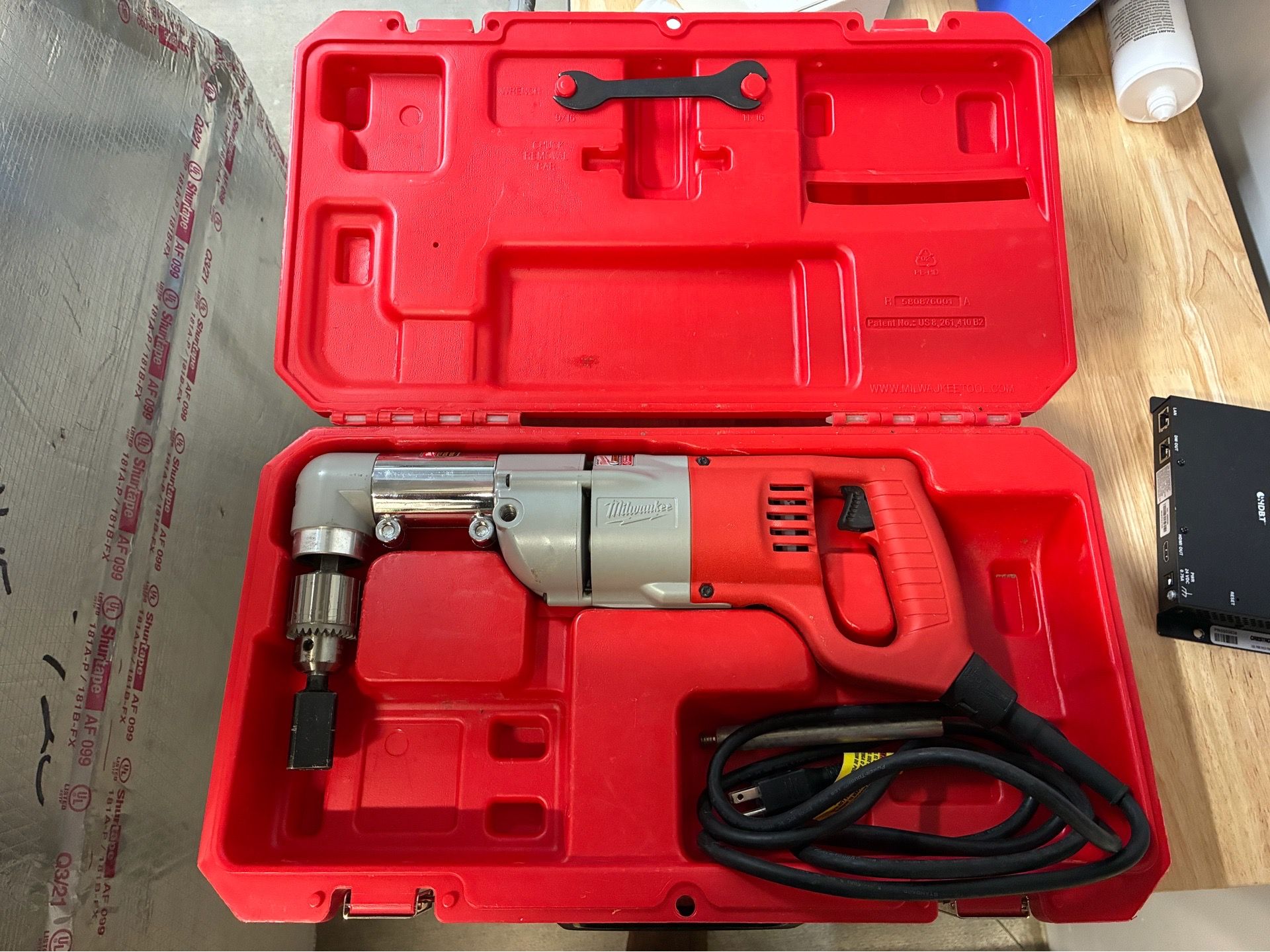 Milwaukee 7 Amp Corded 1/2 in. Corded Right-Angle Drill Kit with Hard Case