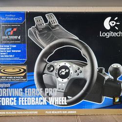 Logitech Driving Force Pro Steering Wheel/Pedals/Shifter for PS2