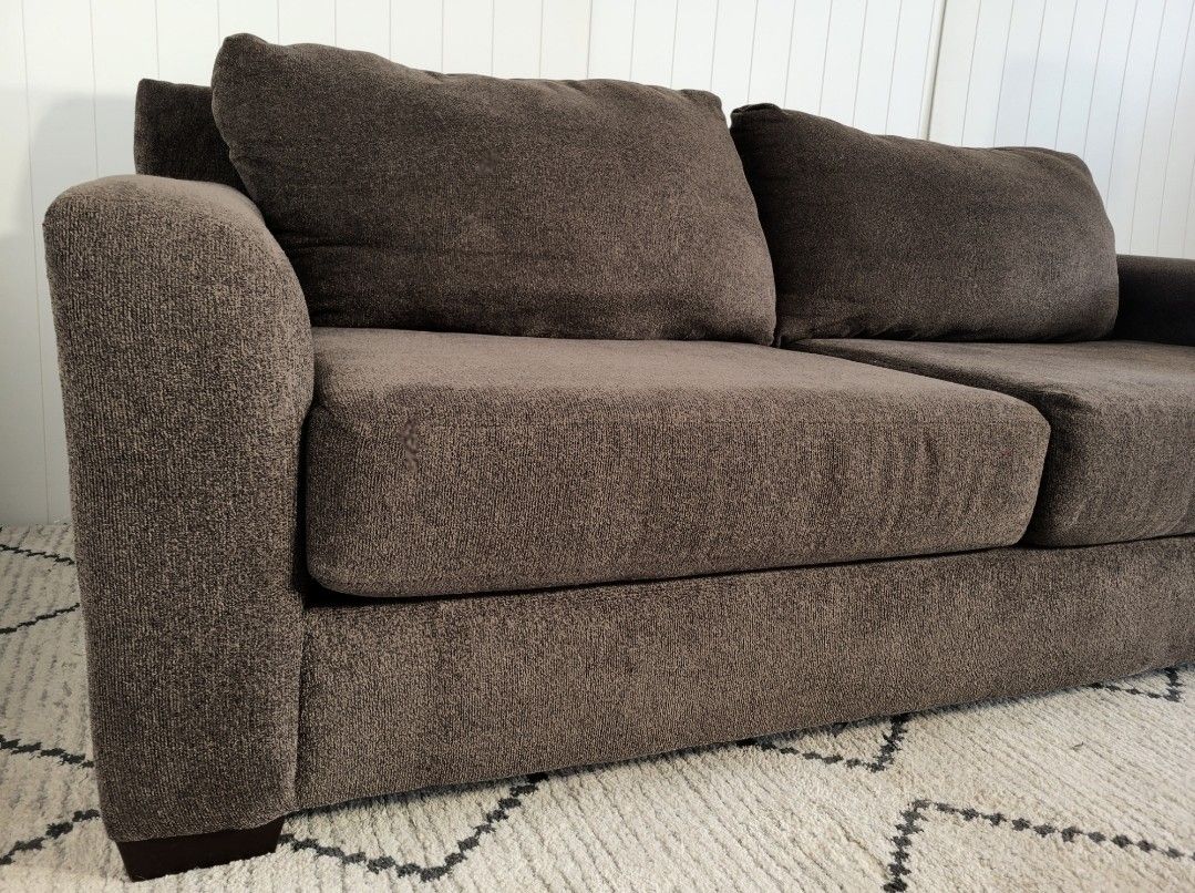 VERY COMFY Woodland Brown Couch!