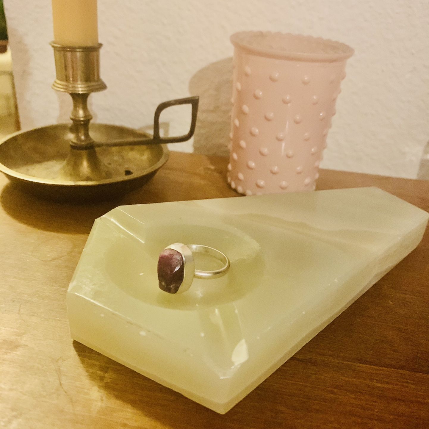 Custom Raw Ruby Sterling Silver Ring