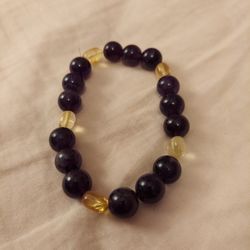 Amethyst And Citrine Stretch Bracelet $5