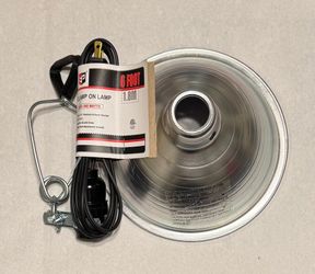 Clamp Lamp Light with Detachable 8.5 Inch Aluminum Reflector and 150 Watt E26 Socket with 6ft Cord TESTED WORKS