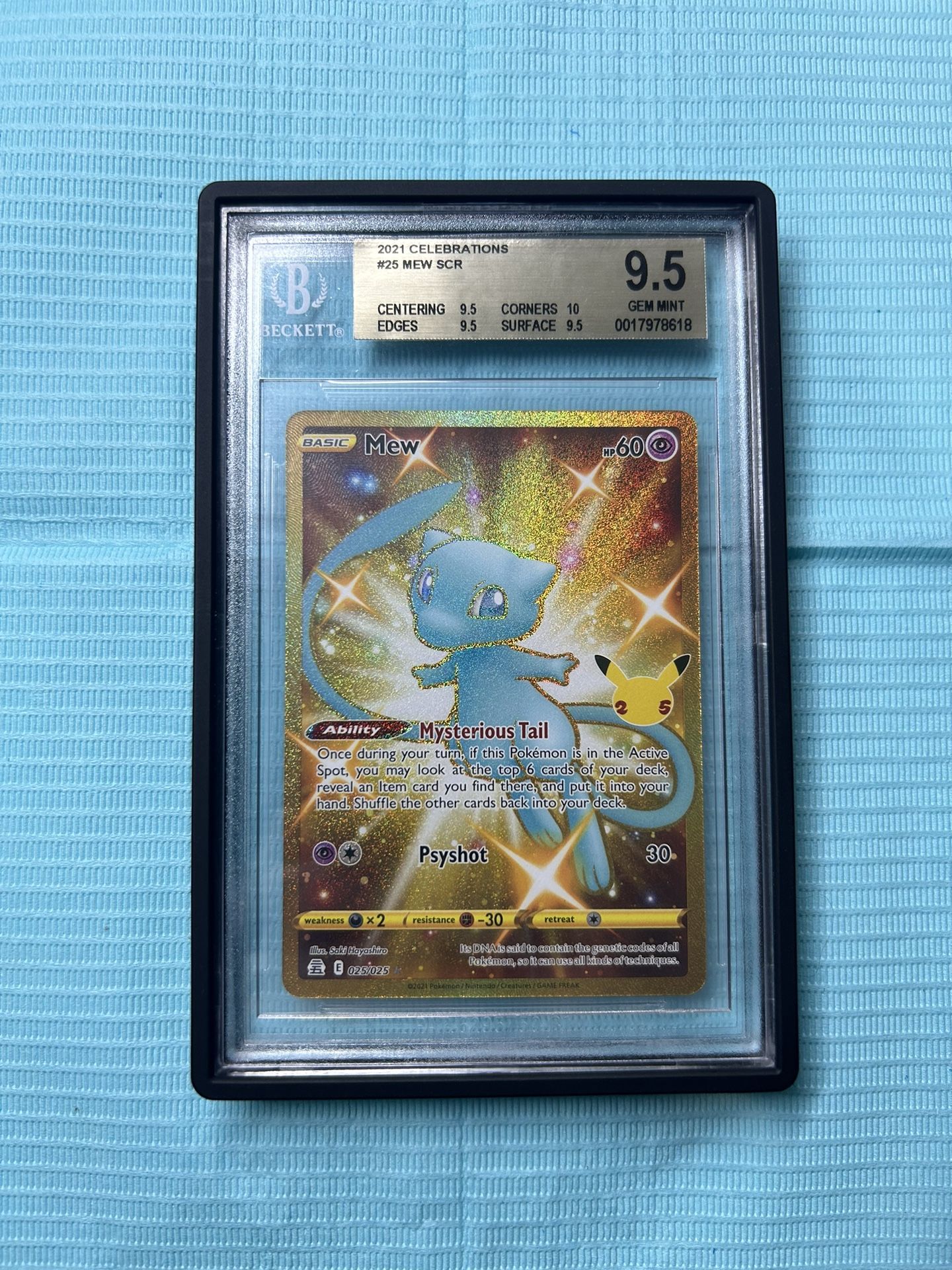 2021 Pokemon 25th Anniversary Celebrations Mew 025/025 SR - BGS 9.5