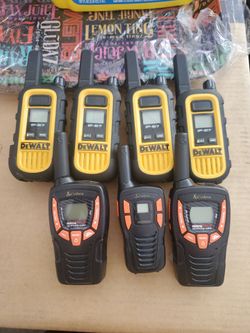 DeWalt & Cobra Walkie-Talkie Radio Lot of 7