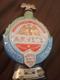 Jim Beam AMVETS 1970 25th Anniversary Decanter