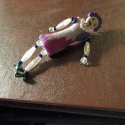 Beaded Doll Broach
