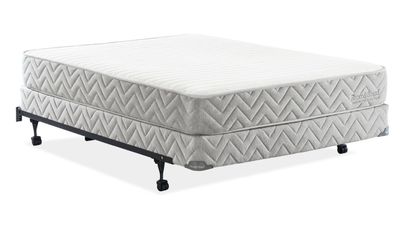 Queen bed set  foam mattress - Box base - metal frame