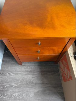 Solid teak night stand