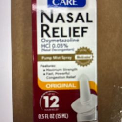 8 Pack! - Nasal Relief Pump Mist AntiDrip Nasal Spray 0.5 OZ Original 12hr