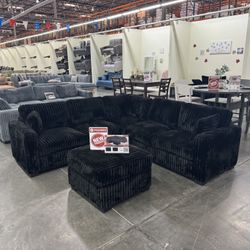 New Black Sectional 