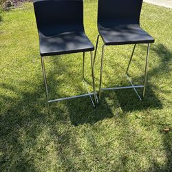 Two Bar Stools with Back