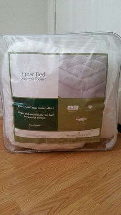 Fiber bed mattress topper