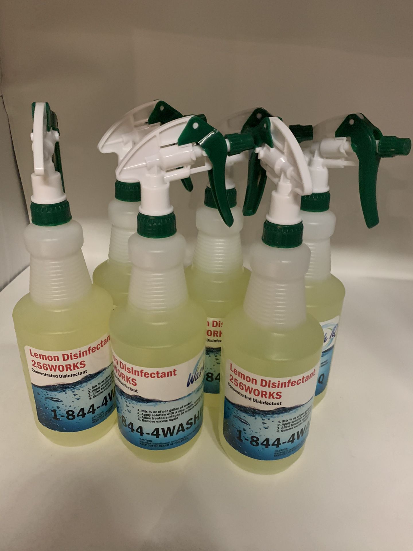 Lemon disinfectant spray bottles 28oz each 6 pack ready to use