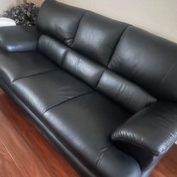 Italian Leather Sofa Set