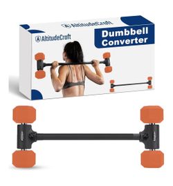 Dumbbell Barbell Converter for Home Gym, Adjustable to 200 lb Capacity