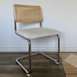 Modern Cane & Chrome Chair