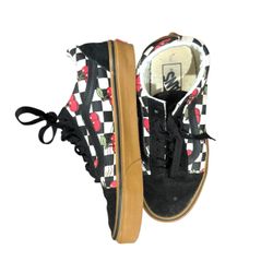 Cherry checked Vans
