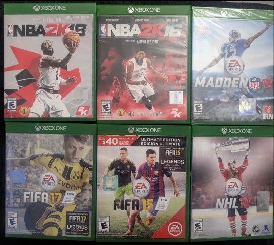 Xbox One Games: NBA 2K18, NBA 2K16, Madden NFL 16, etc