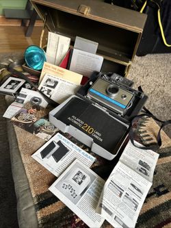 1960s Polaroid Automatic 210 Land Camera Case Manual Flash