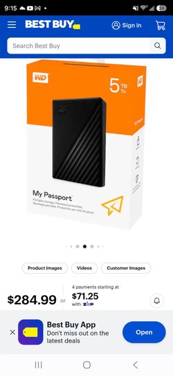 WD - My Passport 5TB External USB 3.0 Portable Hard Drive - Black