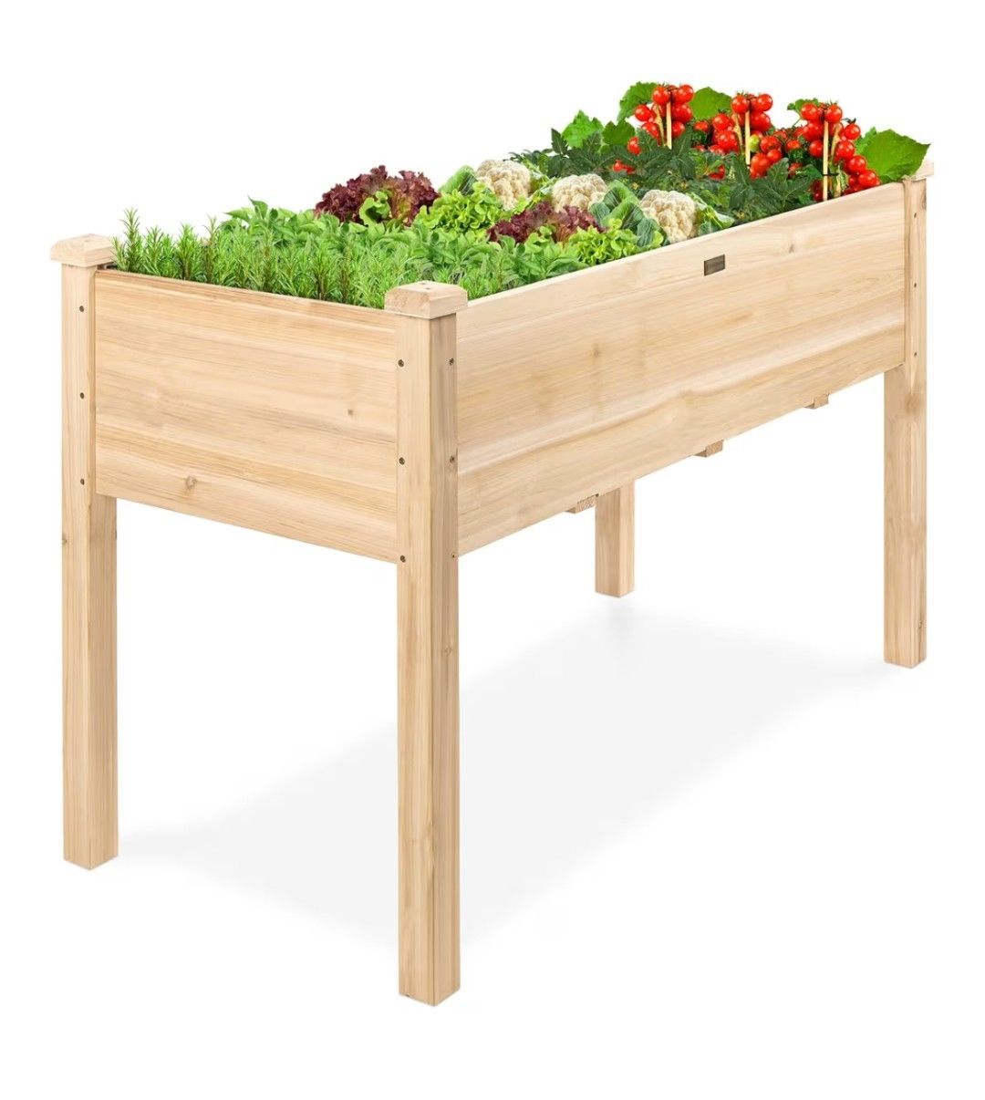 Raised Garden Bed Wooden Planter Box 48x24 Outdoor Patio Garden
