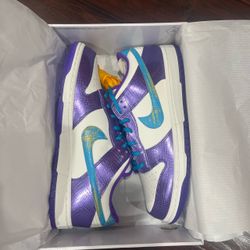 Nike Dunk Low Purple Snake Skin Sneakers, Kobe dunk draft days and Charlotte hornets