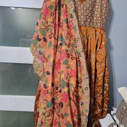 Beautiful Indian Outfit With Dupata.  Dress. Size L