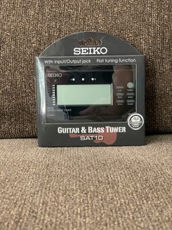 Seiko SAT10 Guitar/Bass Tuner Black