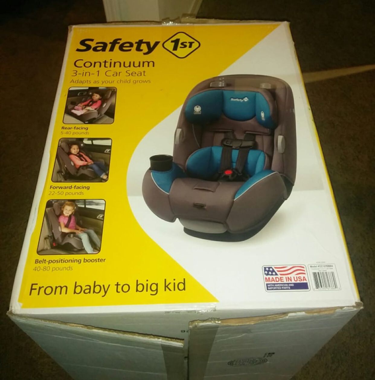 3 in 1 baby to kid car seat (Safety 1st)