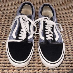 Unisex Blue Old Skool Vans Skate Shoes Size 7.5 - 9 