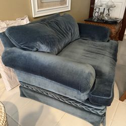 Blue Velvet Couch 